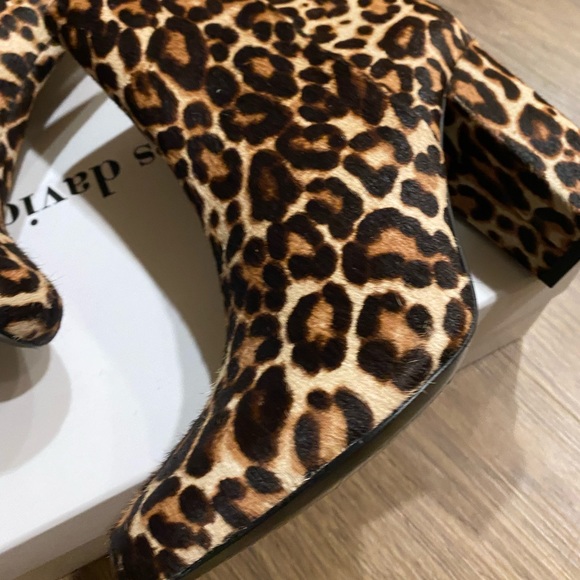 Charles David Leopard Real Calf Fur Ankle Bootie - Picture 11 of 17